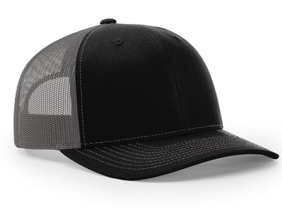 RICHARDSON 112 TRUCKER SNAP BACK  SPLIT BLACK/CHARCOAL