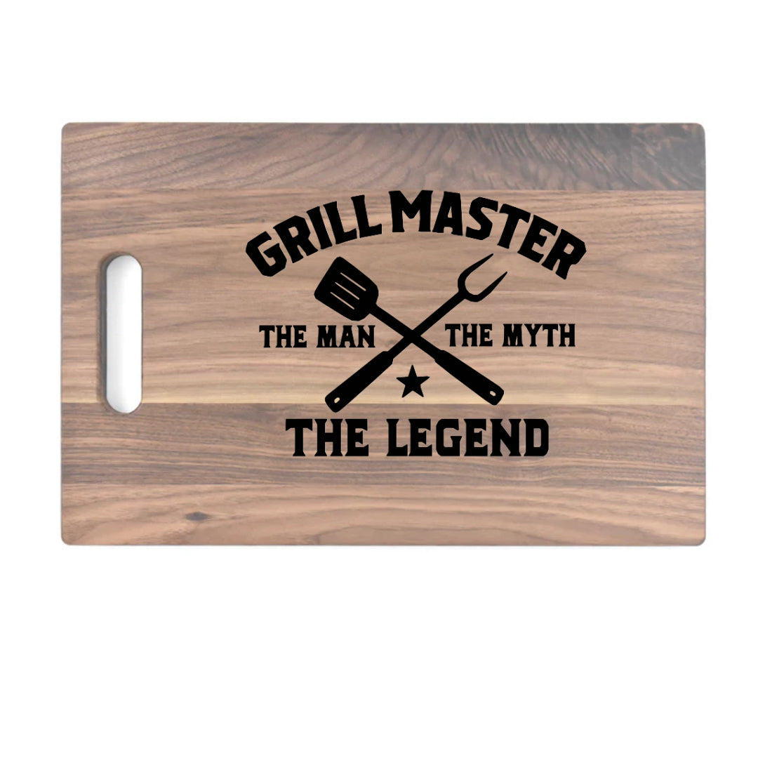 Walnut Cutting Board with Epoxy Filled Grill Master