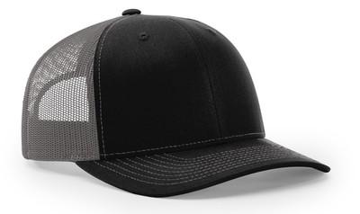 RICHARDSON 112 TRUCKER Snap Back  Black/Charcoal