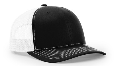 RICHARDSON 112 TRUCKER Snap Back  Black/White